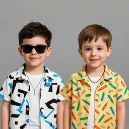 SHREE VANKIYA HANUMANJI FASHION Kids Pack Of 2 Cotton Casual Shirt-picture-24