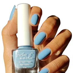 Indie Nails Cloudy Blue Color Long-Lasting & Quick-Drying Formula Nail Polish-picture-20