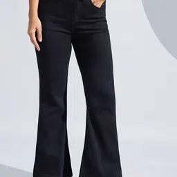 Miss Chase Women Bootcut High-Rise Heavy Fade Stretchable Jeans-picture-6
