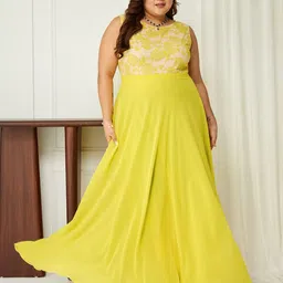 Miss Chase A+ Georgette Fit & Flare Maxi Dress-image-14