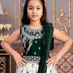 Aarika Girls Embroidered Ready to Wear Lehenga & Blouse With Dupatta-6