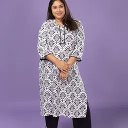 Sizeupp Women Floral Printed Plus Size Kurta-image-39