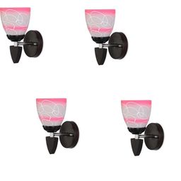 SOMIL Pink Glass Cylinder Wall Lamps-image-46