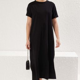 Trendyol Women Solid T-shirt Midi Dress-picture-43