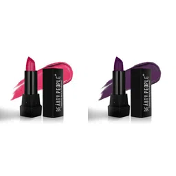 Beauty People Set Of 2 Glorified Gold Matte Lipstick- 3.8 g Each -104- 105-44