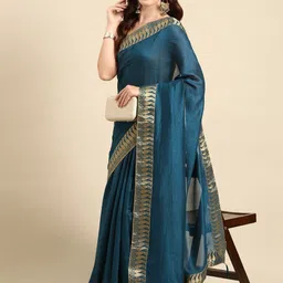 Anouk Woven Design Zari Banarasi Saree With Blouse Piece-image-80