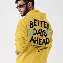 Crazymonk Men Better Days A Head Oversized Hoodie-image-18
