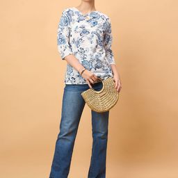 NEESH Floral Print Crepe Top-10