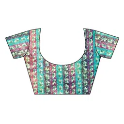 KALINI Digital Printed Saree with Matching Blouse Piece image 3