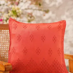 JAYPORE Rust Ethnic Motifs Square Cushion Covers-image-20
