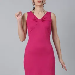 Stylecast X Kotty Women Solid V-Neck Bodycon Mini Dress-image-57