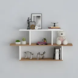 SIVOM White Multipurpose Basic Wall Shelf-8