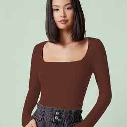 Dream Beauty Fashion Shakira Women Square Neck Fitted Regular Top-image-119