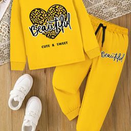 YK X Trampoline Girls Printed T-shirt with Trousers-image-75
