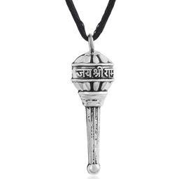 Morir Stainless Steel Shri Hanuman JI Gada With Black Thread Spiritual Pendant for Men & Women-image-83