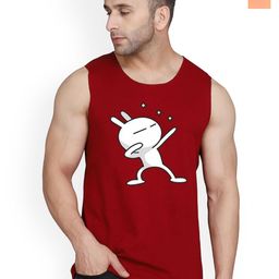 SLOWLORIS Pack Of 2 Printed Combed Cotton Gym Vests-picture-25