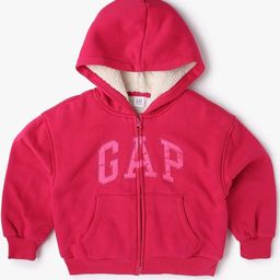 GAP Girls Brand Logo Printed Hooded Zip-Front Straight Sweatshirts-image-92