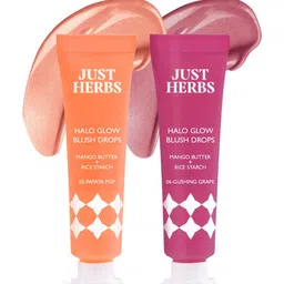 Just Herbs Halo Glow 2Pc Blush Drops - 30ml Each 02- Papaya Pop & 06- Gushing Grape-17