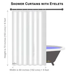 ArtzFolio Sea Green and Pink Geometric Printed Waterproof Shower Curtain image 5