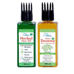 ANI'S Set Of 2 Herbal & White Sesame Hair Oil For Strong & Silky Hairs - 100ml Each-20