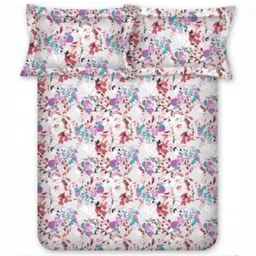 BOMBAY DYEING Dream Lover Brown Floral 104 TC Cotton Queen Bedsheet Set-2.24 m X 2.54 m-35