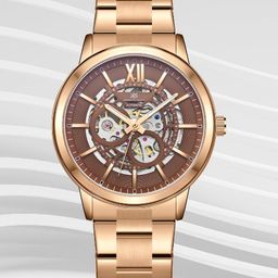 KENNETH SCOTT Men Patterned Dial & Stainless Steel Bracelet Style Straps Analogue Automatic Watch-44