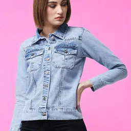 DressBerry Women Washed Denim Jacket-14