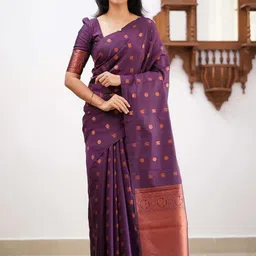 Kedar Fab Ethnic Motifs Woven Design Zari Detail Saree-image-90