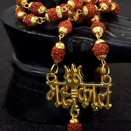 APUNKA D FASHION Men Gold-Plated Rudraksha Beaded Chain-picture-49