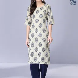 HERE&NOW Women Pack Of 2 Ethnic Motifs Printed Daily Straight Kurtas-image-94