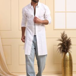 MIDAV Men Dyed Flared Sleeves Thread Work Pathani Kurta-picture-54