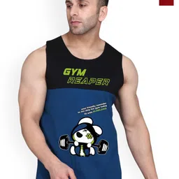 SLOWLORIS Men Pack Of 2 Printed Bio-Wash Gym-picture-24
