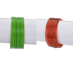 1ST TIME Set Of 24 Green Alloy Bangles-picture-9
