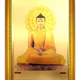 ADA Handicraft Gold-Toned & Yellow Lord Buddha Wood Wall Photo Frames-image-95
