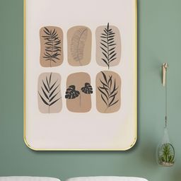 SAF Beige & Brown Floral And Botanical Printed Wooden Wall Art-image-77