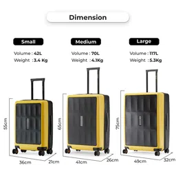 Nasher Miles Set Of 2 Zanzibar Color-Block Hard Sided Small & Medium Trolley Suitcase image 5