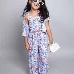 taffykids Girls Printed Shirt with Trousers-image-98
