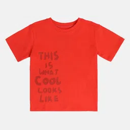 MINI KLUB Boys Typography Printed Applique T-shirt-image-80
