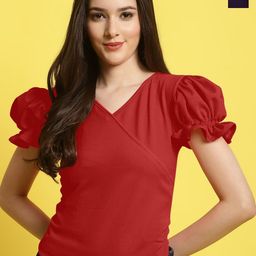 Metronaut Women Pack Of 2 V-Neck Crop Top-image-16