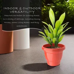 Kuber Industries 2 Pcs Red & Green Lightweight Planters image 3