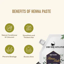 Shudh Online Set Of 2 Ready To Use Henna Paste - 220 g Each - Brown image 3