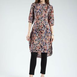 Monte Carlo Paisley Printed Mandarin Collar Straight Kurta-image-47