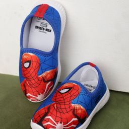 Kids Ville Boys Spiderman Printed Casual Canvas Shoes-38