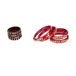 Somil Combo Glass Bangles For Women | Traditional Bangles Set | Daily, Festive & Party, Combo Of 2 Set, Maroon, Red-image-72