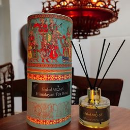 GLOBAL AROMA Blue & Red Himalayan Tea Rose Reed Aroma Oil Diffuser & Sticks 120ml-58