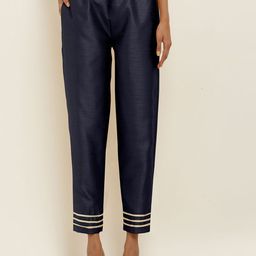 FLOREOS Women Textured Comfort Easy Wash Trousers-image-95