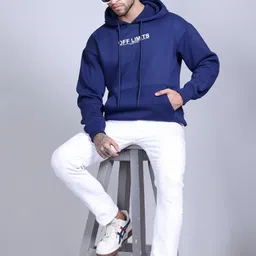 Antiloop Men Printed Long Sleeves Hooded Sweatshirt-image-14