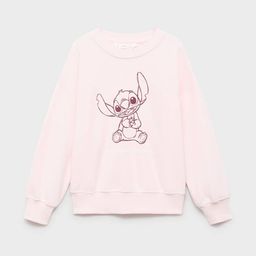 Mango Kids Girls Stitch Printed Pure Cotton Sweatshirt-picture-6