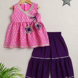 The Magic Wand Girls Floral Regular Kurta with Sharara-image-45