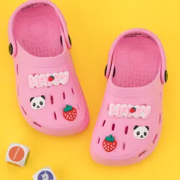 Yellow Bee Girls Self Design Soft & Lightweight Clogs-14